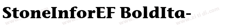 StoneInforEF BoldIta字体转换